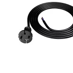 PP-21/2M/2X1,5/H07BQF B/ZAW Przewód przyłączeniowy z wtyczką prostą IP20; 2x1,5; H07BQF; 2m; czarny
