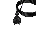 PP-21/3M/2X1,5/H07BQF B/ZAW Przewód przyłączeniowy z wtyczką prostą IP20; 2x1,5; H07BQF; 3m; czarny