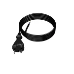 PP-21/4M/2X1,5/H07BQF B/ZAW Przewód przyłączeniowy z wtyczką prostą IP20; 2x1,5; H07BQF; 4m; czarny