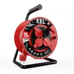 PB-PRO/S/S/25M/3X1,5/H05RR-F Przedłużacz bębnowy PROFESSIONAL LINE SCHUKO; 4x2p+Z; IP44; 16A; H05RR-F; 3x1,5; 25m; czerwony