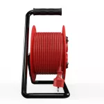 PB-PRO/S/S/25M/3X1,5/H05RR-F Przedłużacz bębnowy PROFESSIONAL LINE SCHUKO; 4x2p+Z; IP44; 16A; H05RR-F; 3x1,5; 25m; czerwony
