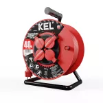 PB-PRO/D/S/40M/3X1,5/H05RR-F Przedłużacz bębnowy PROFESSIONAL LINE SCHUKO; 4x2p+Z; IP44; 16A; H05RR-F; 3x1,5; 40m; czerwony