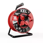 PB-PRO/D/S/30M/3X2,5/H05RR-F Przedłużacz bębnowy PROFESSIONAL LINE SCHUKO; 4x2p+Z; IP44; 16A; H05RR-F; 3x2,5; 30m; czerwony
