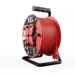 PB-PRO/D/S/30M/3X2,5/H05RR-F Przedłużacz bębnowy PROFESSIONAL LINE SCHUKO; 4x2p+Z; IP44; 16A; H05RR-F; 3x2,5; 30m; czerwony