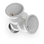 R2-G27 Przejściówka rozgałęźnik żarówki (adapter) E27/2xE27, kolor Biały; biały