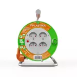 PB-ST/M/15M/3X1/H05VV-F Przedłużacz bębnowy ECO LINE, 4x2p+Z, 10A, 2300W, przewód 3x1mm H05VV-F; 15m; pomarańczowy