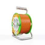 PB-ST/M/15M/3X1/H05VV-F Przedłużacz bębnowy ECO LINE, 4x2p+Z, 10A, 2300W, przewód 3x1mm H05VV-F; 15m; pomarańczowy