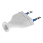 WT-1/2,5A  BIAŁY Wtyczka rozbieralna płaska; 2,5A/250V, II kl.izol.; BIAŁY