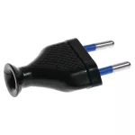 WT-1/2,5A  CZARNY Wtyczka rozbieralna płaska; 2,5A/250V, II kl.izol.; CZARNY