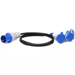 PS-CMP3M/44/1,5M/3X2,5/H05RR-F Adapter redukcja CAMPING Przejściówka 16A 3P 3X 230V EXTREM 3X2,5 HO5RR-F  1,5 M IP44