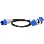 PS-CMP3M/44/1,5M/3X2,5/H05RR-F Adapter redukcja CAMPING Przejściówka 16A 3P 3X 230V EXTREM 3X2,5 HO5RR-F  1,5 M IP44