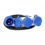 PS-CMP3M/44/1,5M/3X2,5/H05RR-F Adapter redukcja CAMPING Przejściówka 16A 3P 3X 230V EXTREM 3X2,5 HO5RR-F  1,5 M IP44