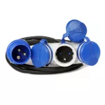 PS-CMP3M/44/3,0M/3X2,5/H05RR-F Adapter redukcja CAMPING Przejściówka 16A  3P 3X 230V EXTREM 3X2,5 H05RR-F  3 M IP44