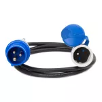 PS-CMP1M/44/1,5M/3X2,5/H05RR-F Adapter redukcja CAMPING Przejściówka 16A 3P 1X 230V EXTREM 3X2,5 H05RR-F  1,5 M IP44