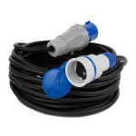 PS-CMP1M/44/10M/3X2,5/H05RR-F Adapter redukcja CAMPING Przejściówka 16A 3P 1X 230V EXTREM 3X2,5 H05RR-F  10 M IP44