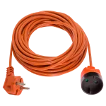Przedłużacz ogrodowy 1-krotny, 1x2P pomarańczowy PVC 2x1mm² - 15m 250V~/10A PK-1015