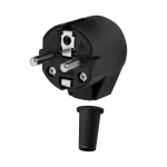 Wtyczka przenośna 2P+Z 250V~/16A kątowa czarna UNISCHUKO WT-20-2