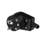 Wtyczka przenośna 2P+Z 250V~/16A kątowa czarna WT-20S-2
