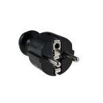 Wtyczka przenośna 2P+Z 250V~/16A prosta czarna UNISCHUKO WT-30-2