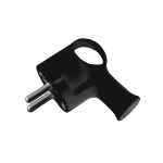Wtyczka przenośna 2P+Z 250V~/16A kątowa czarna z uchwytem UNISCHUKO WT-40-2