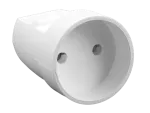 Gniazdo przenośne 1-krotne, 1x2P 250V~/16A białe G-1