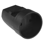 Gniazdo przenośne 1-krotne, 1x2P 250V~/16A czarne G-1-2
