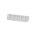 Gniazdo przenośne 5-krotne, 5x2P+Z 250V~/16A białe z otworami do montażu GN-50