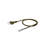 Przewód przyłączeniowy z zalewaną wtyczką płaską złoty PVC 250V~/2,5A 2x0,5mm² - 2m S-13-0,50-2-15