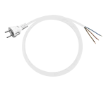 Przewód przyłączeniowy z zalewaną wtyczką prostą UNISCHUKO biały 250V~/10A H05VV-F 3x1mm² - 5m PZ1P-05-1H05