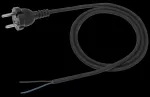 Przewód przyłączeniowy z zalewaną wtyczką prostą UNISCHUKO czarny 250V~/16A H05VV-F 3x1,5mm² - 1,5m PZ1,5P-01,5-2H05