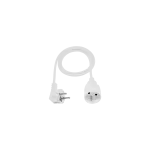 Przedłużacz przenośny 1-krotny, 1x2P+Z biały 250V~/10A 3x1mm² PVC - 4m z zalewaną wtyczką kątową UNISCHUKO, Classic PS-104
