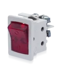 Łącznik kołyskowy podświetlany 250V~/16(4)A z śrubkami szary ŁKD-2N-9