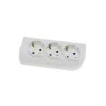 Gniazdo przenośne 3-krotne, 3x2P+Z schuko białe 250V~/16A GS-30