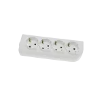 Gniazdo przenośne 4-krotne, 4x2P+Z schuko białe 250V~/16A GS-40