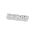 Gniazdo przenośne 5-krotne, 5x2P+Z schuko białe 250V~/16A GS-50