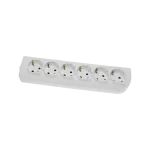 Gniazdo przenośne 6-krotne, 6x2P+Z schuko białe 250V~/16A GS-60