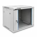 Qoltec Szafa RACK 19" | 9U | 600 x 500 x 450 | Hartowane drzwi | Wisząca | Stalowa obudowa | Zamek | Szara