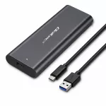 Qoltec Obudowa | kieszeń do dysków  M.2 SATA SSD | NGFF | USB-C