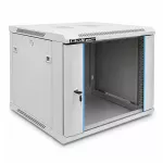 Qoltec Szafa RACK 19" | 9U | 600 x 500 x 600 | Hartowane drzwi | Wisząca | Stalowa obudowa | Zamek | Szara