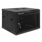 Qoltec Szafa RACK 19" | 6U | 600 x 370 x 600 | Perforowane drzwi | Wisząca | Stalowa obudowa | Zamek | Czarna
