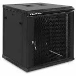 Qoltec Szafa RACK 19" | 12U | 600 x 635 x 600 | Perforowane drzwi | Wisząca | Stalowa obudowa | Zamek | Czarna