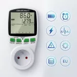 Qoltec Watomierz Licznik zużycia energii PM0627 z historią pomiaru| 3680W | 16A | LCD