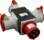 Rozgałęźnik z wtykiem 3x32A 4P 400V wtyk 32A 4P 400V IP44