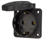Gniazdo domowe Schuko, czarna 16A 3P 6h 250V IP54