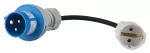 Adapter sznurowy IP20, wejście->wyjście wtyczka 16A 3P 6h 230V IP44->gniazdo 250V Schuko IP20