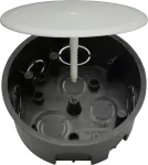 Puszka uniwersalna 112x52 z pokrywką 120 mm IP20 podtynkowa czarna