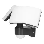 TOS DUO LED 2x20W podwójny naświetlacz ogrodowy z PIR, 2x1600lm, IP65, 4000K, PC, czarny