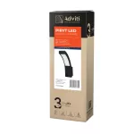 PIRYT LED 10W, oprawa ogrodowa 800lm, IP54, 4000K, czarna