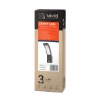 PIRYT LED 10W, oprawa ogrodowa z czujnikiem ruchu 140st, 850lm, IP54, 4000K, szara