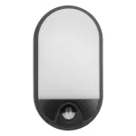 NEFRYT LED 10W, oprawa ogrodowa z czujnikiem ruchu, 800lm, IP54, 4000K, czarna